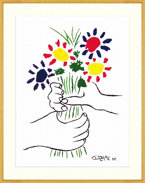 パブロ ピカソ 花束を持つ手 を販売 通販 アート明日香